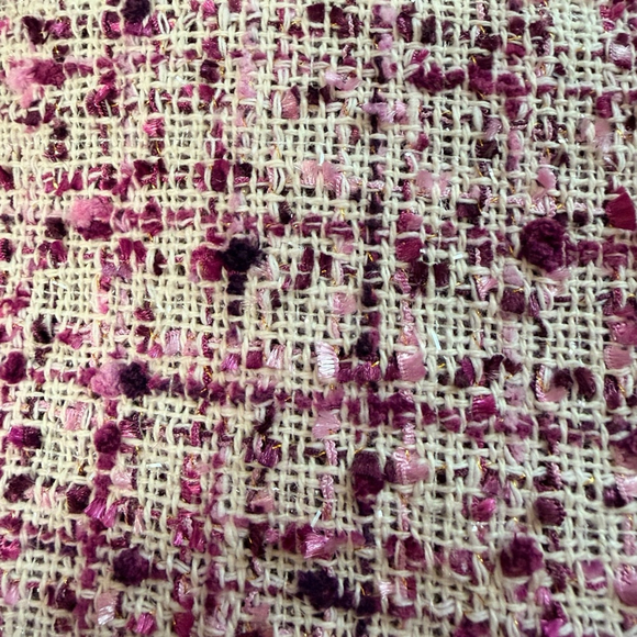 Crewcuts Girls Tweed Shift Dress Size 7 Burgundy Pink Sleeveless Lined - Picture 10 of 12